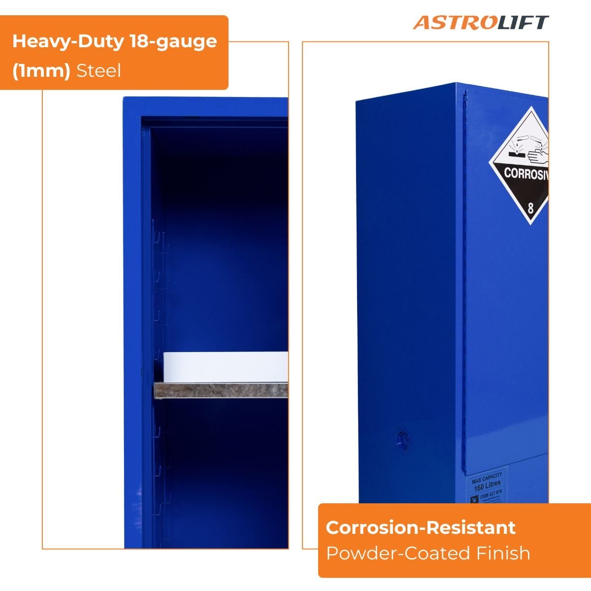 Buy Corrosive Storage Cabinet  in Safety and Protection available at Astrolift NZ